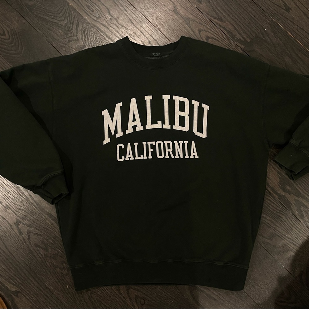 Brandy Melville dark green Malibu sweatshirt
